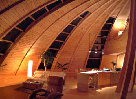Interior de un hogar domo